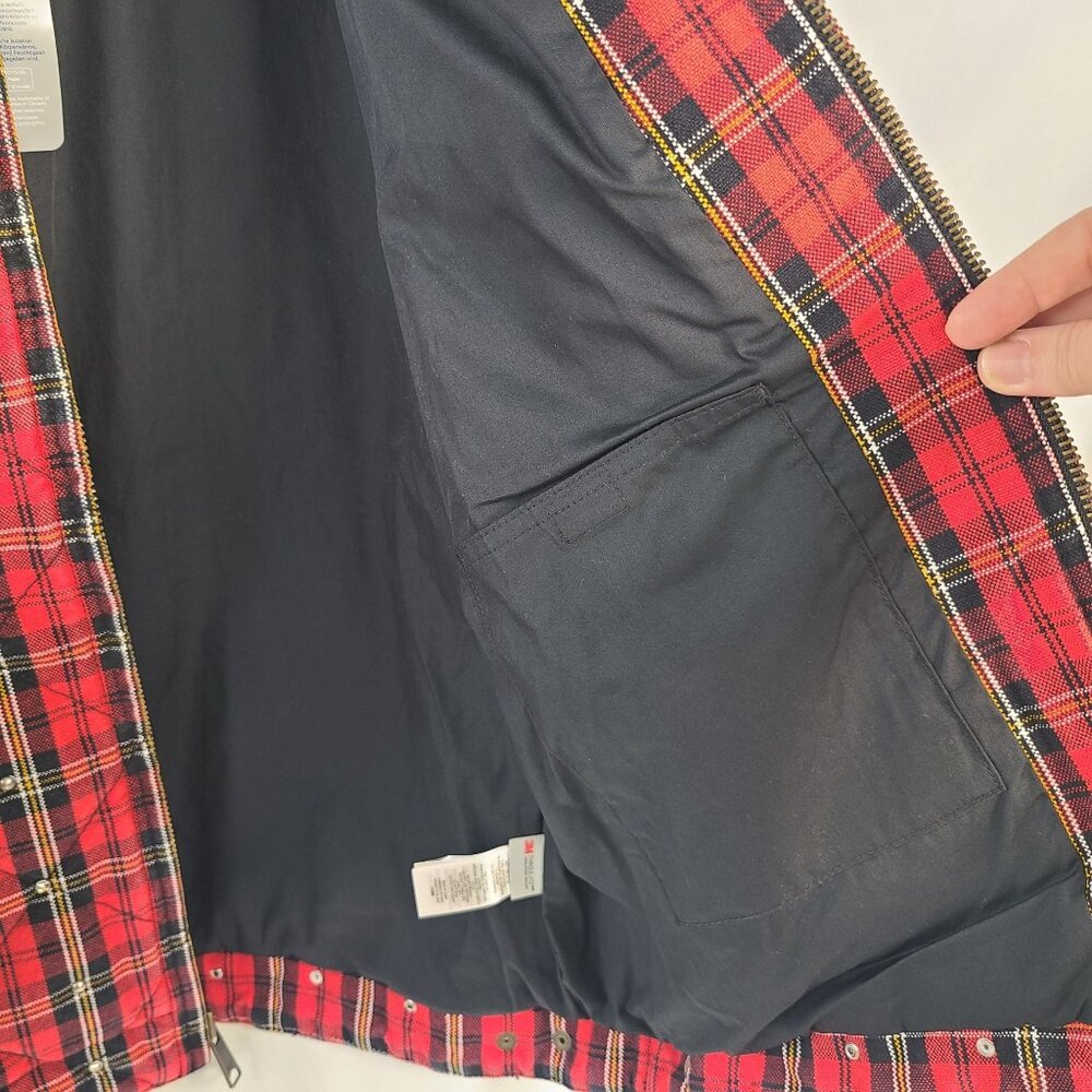 NWT Supreme x B.B. Simon Quilted Red Plaid Work Jacket w/ Studded Collar Sz L - Picture 9 of 16